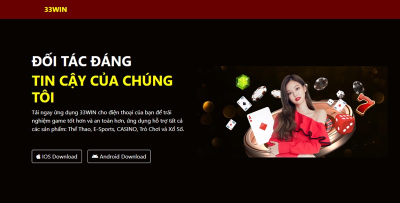 Người chơi cần mở trang tải app 33WIN